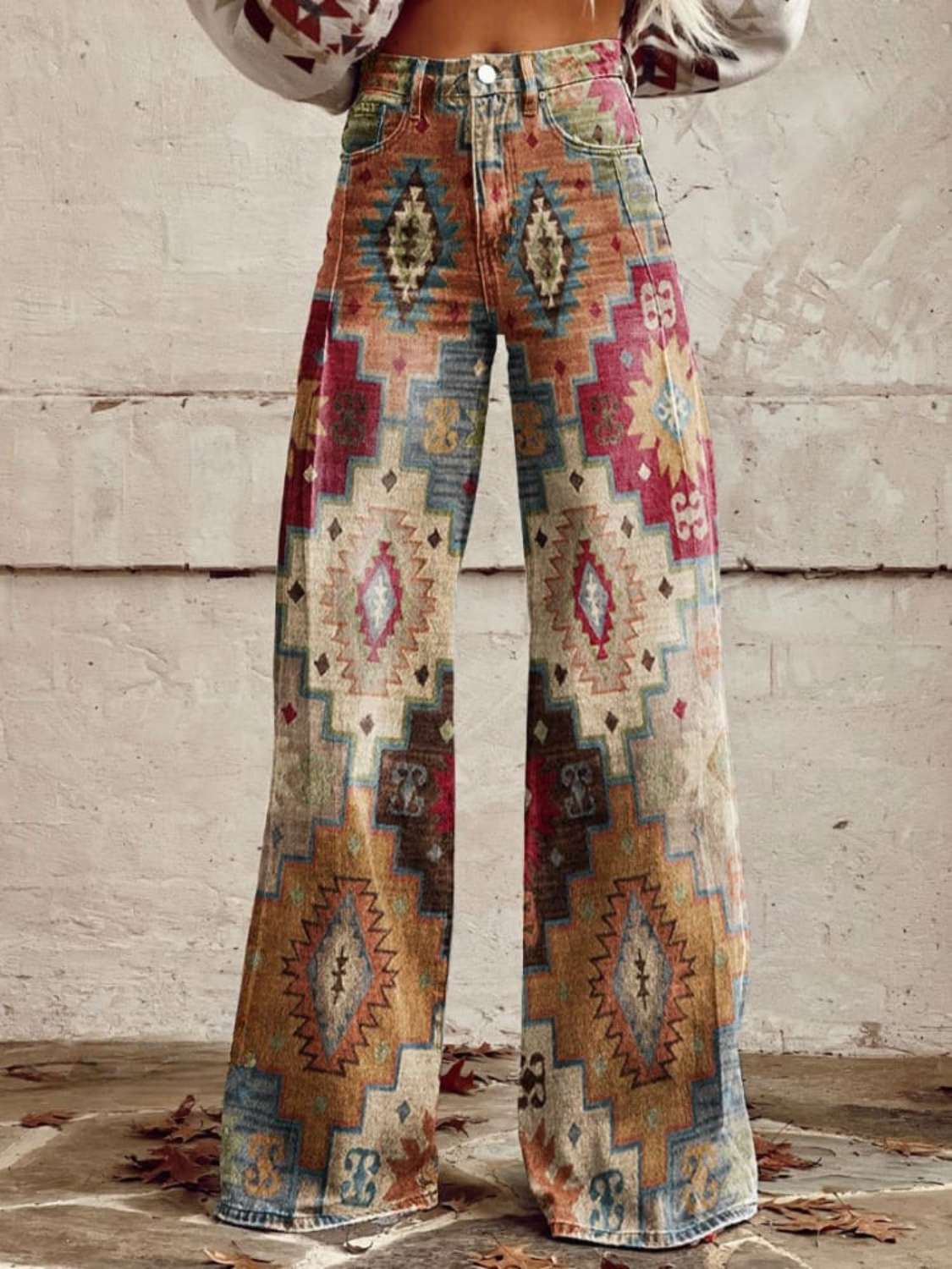 Pantaloni Larghi Boho Vintage