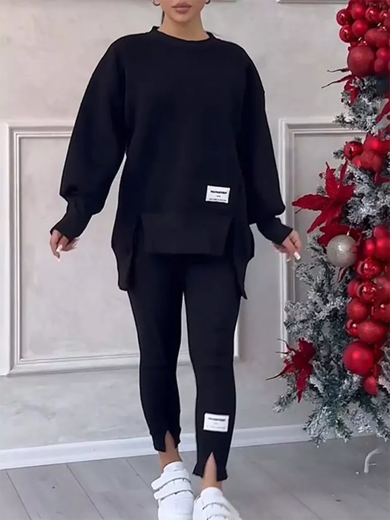 Completo da donna in felpa di cotone