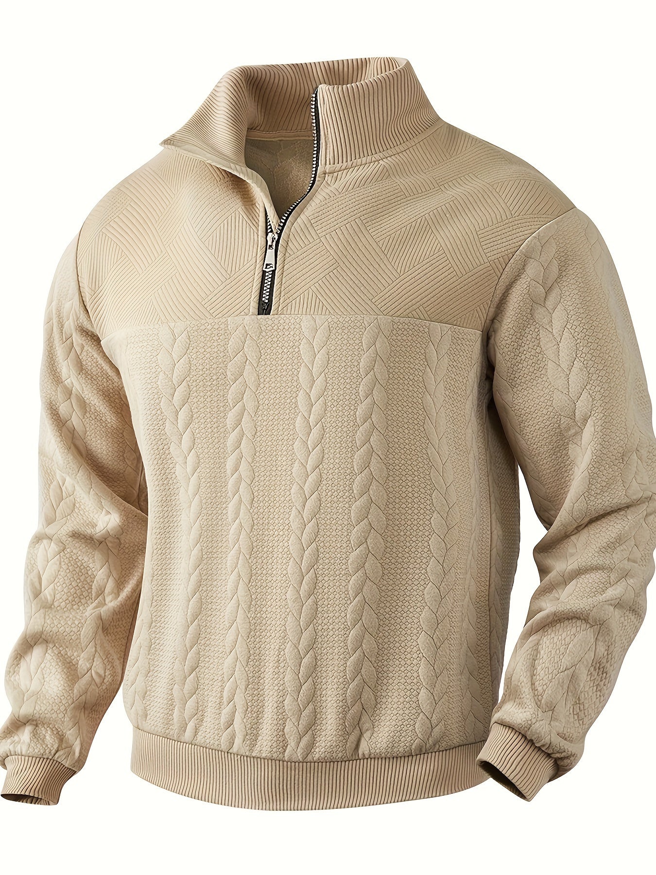 Leo - Uomo Vintage Maglione in Cashmere con Zip