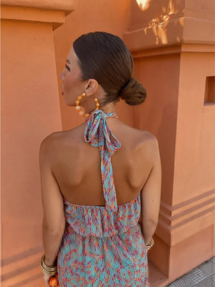 Carla - Abito senza maniche con stampa