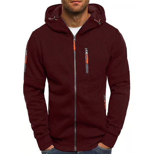 Marco - Uomo Pullover con Cappuccio in Cotone