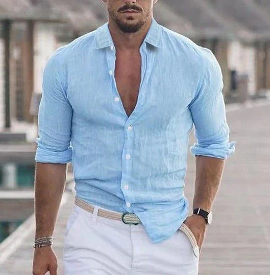 Camicia elegante in lino estivo