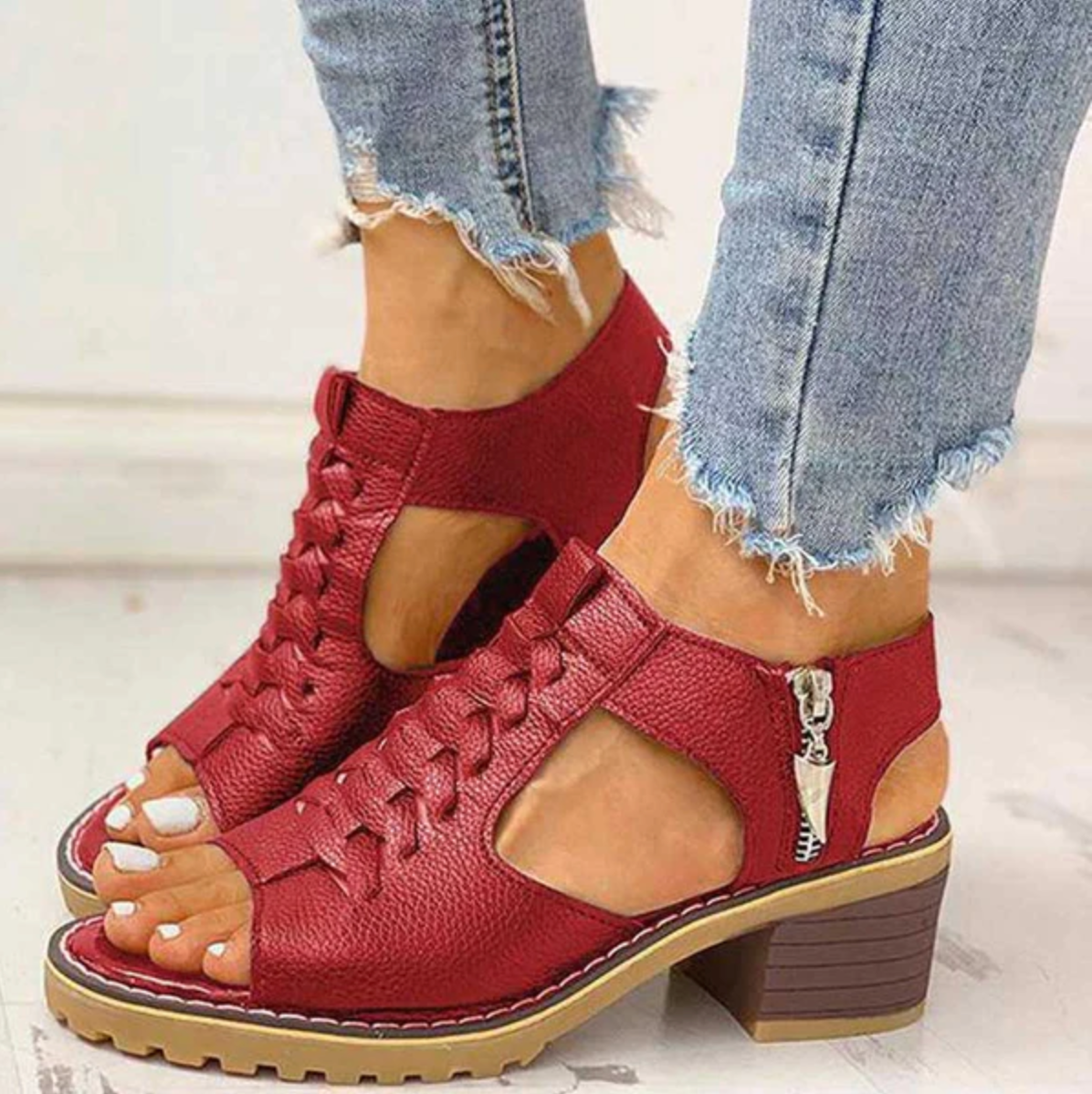 Carla - Sandali Classici con Punta Tonda