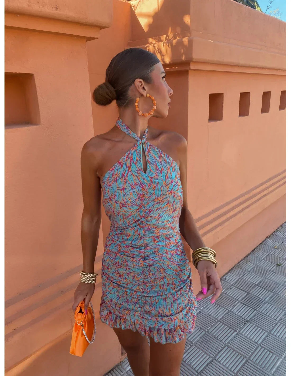 Carla - Abito senza maniche con stampa