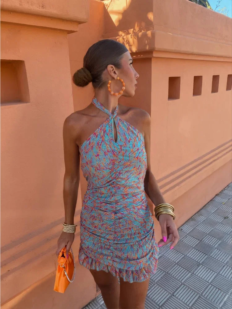 Carla - Abito senza maniche con stampa