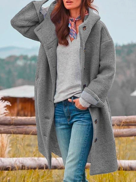 Cappotto in lana comodo per un look elegante e caldo. Ottimizza il tuo stile invernale con moda di alta qualità.