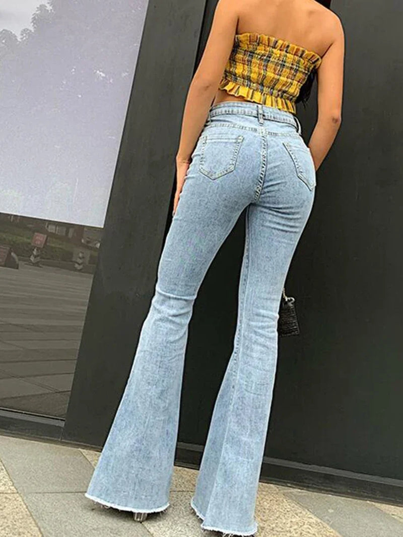 Anna - Jeans a Zampa Vita Alta Vintage