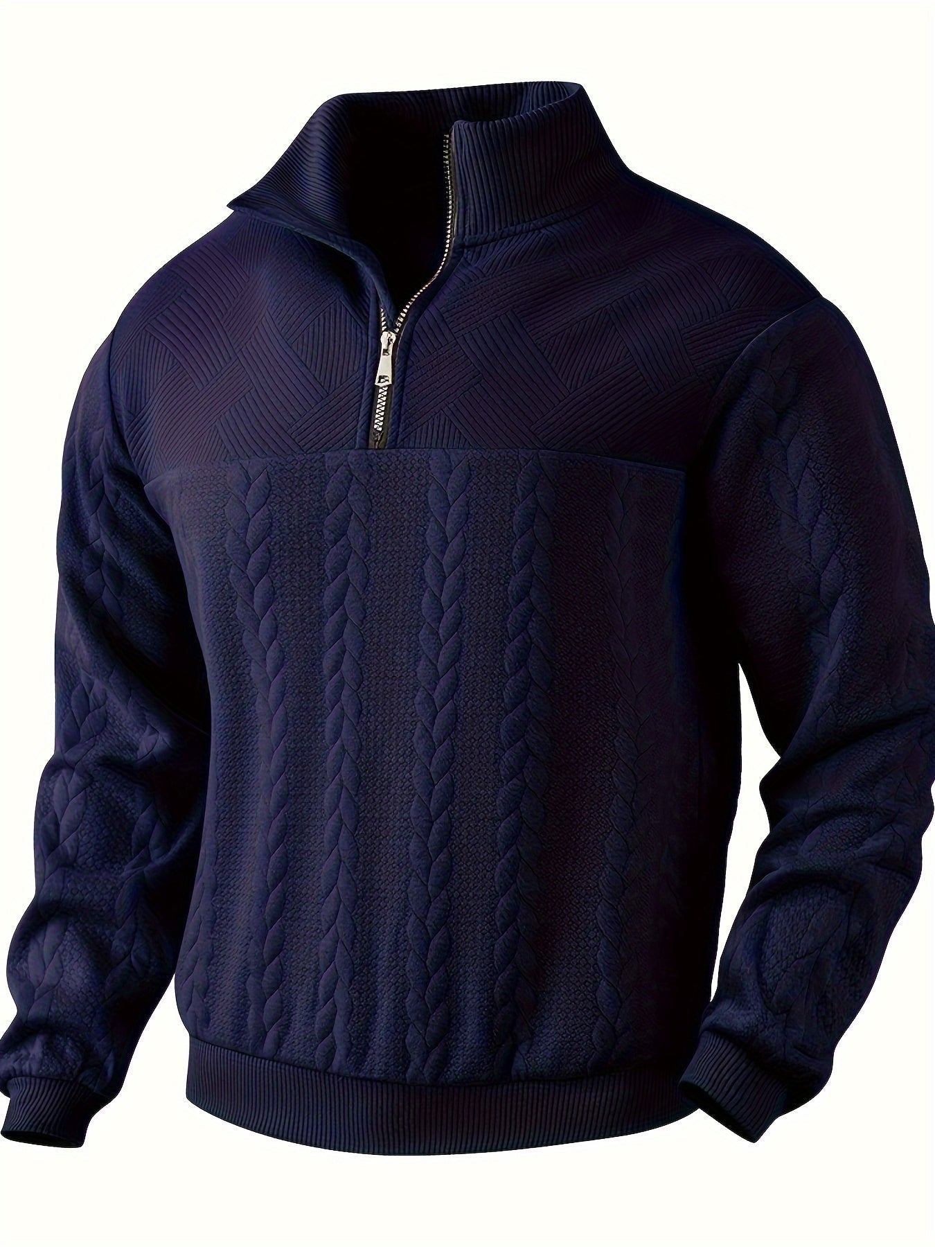 Leo - Uomo Vintage Maglione in Cashmere con Zip