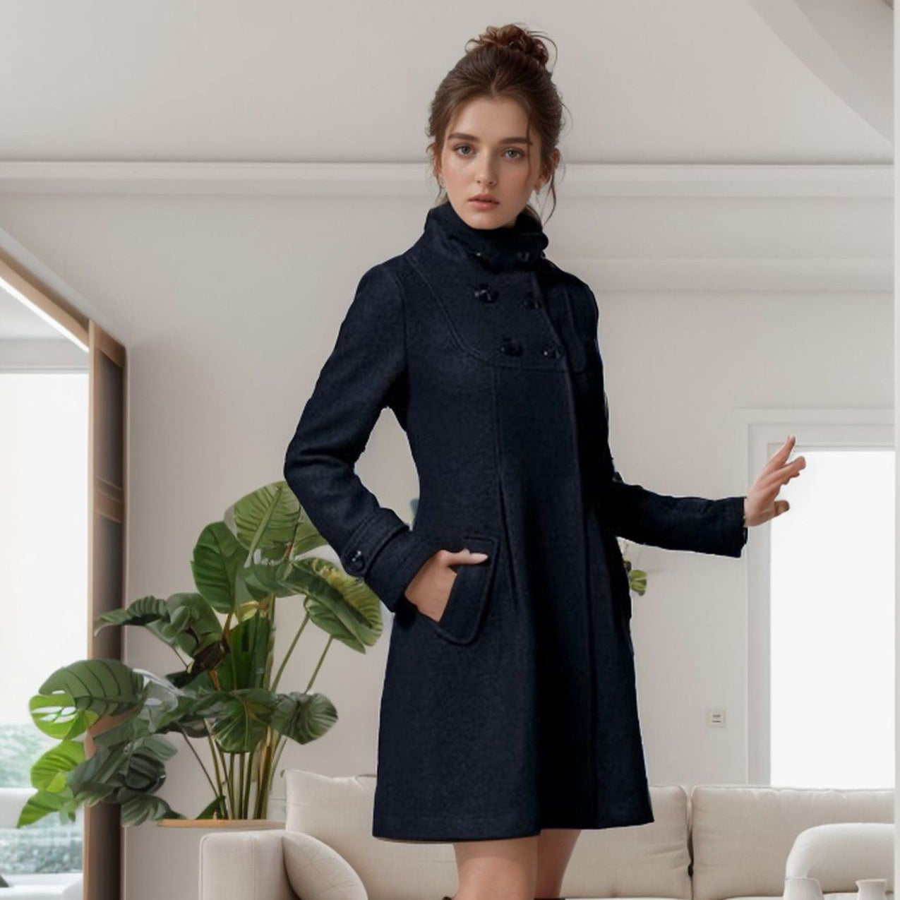Carla - Elegante Cappotto di Seta