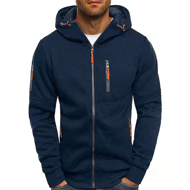 Marco - Uomo Pullover con Cappuccio in Cotone